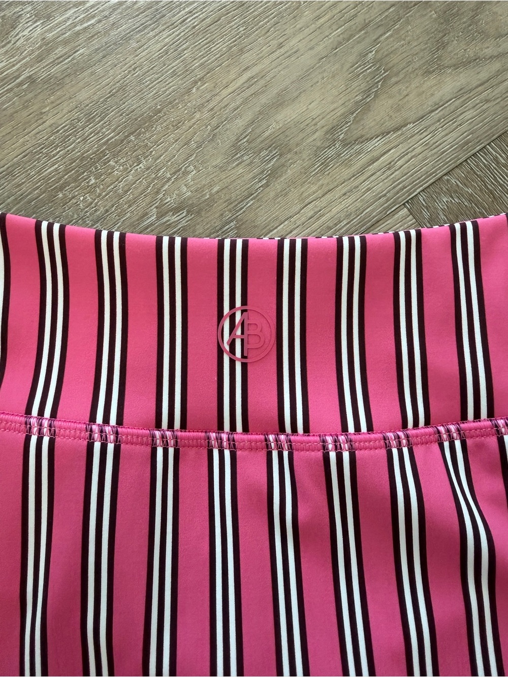 NWT Addison Bay Flounce Skort in Rose/Lacquer Stripe Pink and Burgundy Size S - Picture 10 of 10